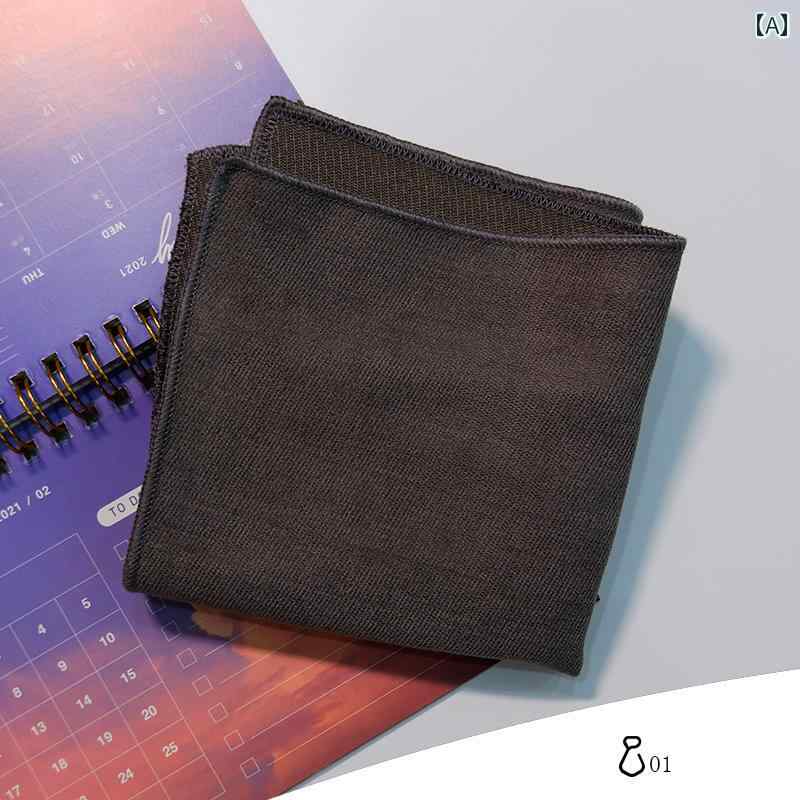 メンズ カジュアル ポケット チーフ おしゃれ 黒 グレー スーツ スクエア スカーフ 無地 韓国 ベルベッ..