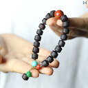 数珠 シンプル メンズ レディース ビーズ ブレスレット 仏教 仏珠 ワンポイント ファッション アイテム 手飾り メンズ レディース 大きめ漆 かわいい アク...