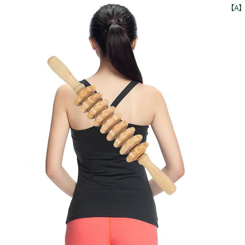 健康グッズ マッサージローラー スティック ローリング マッサジャー ツボ フィットネス スリム 棒 器..