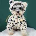 ドッグ ウェア ペット服 犬 猫 小型犬 服 秋冬 ぬいぐるみ 暖かい コート ファー ジッパー かわいい カジュアル