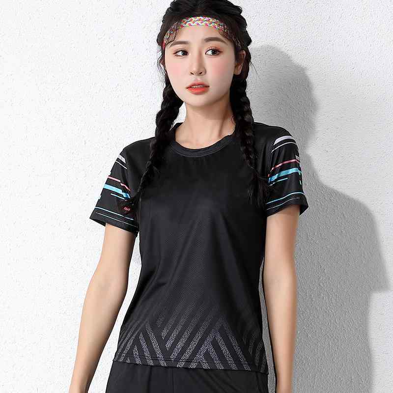 スポーツウェア トレーニング バドミントン 服 メンズ レディース 夏 速乾 通気性 黒 テニス 大きいサイズ 半袖 トップス