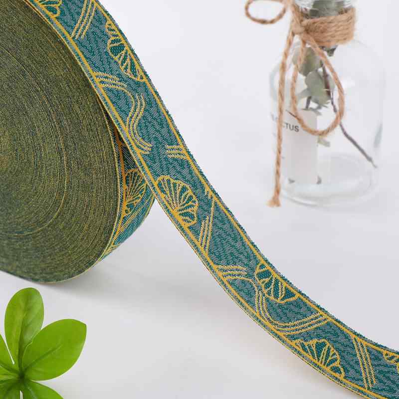 カーテン アクセサリー リボン 3cm 幅 ジャカード ウェビング カーテン ソファ クッション 枕 装飾 イ..