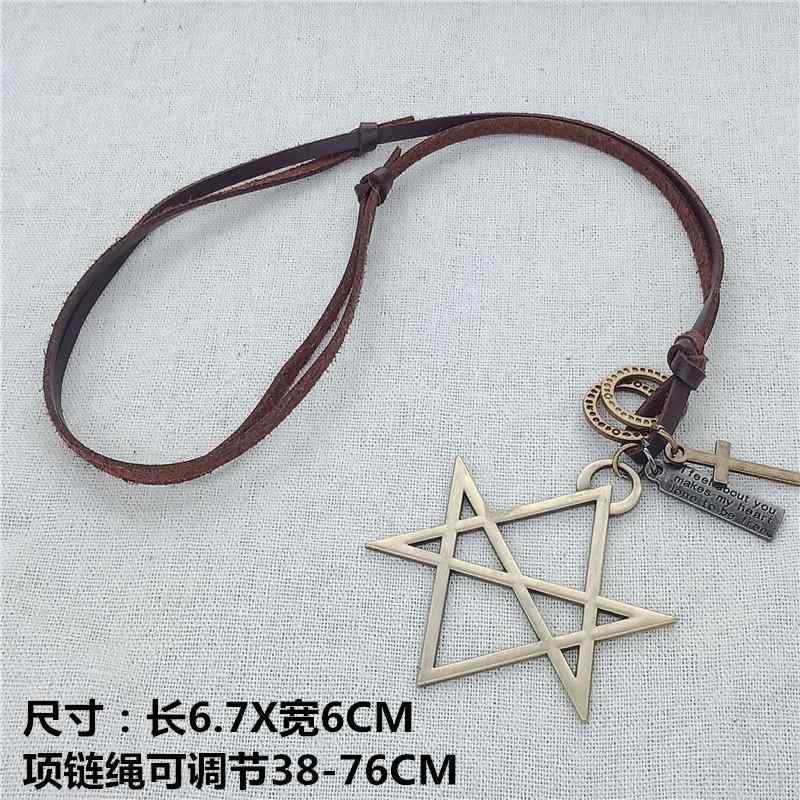 ネックレス エスニック レトロ 星 月 ジュエリー ペンダント セーター チェーン 装飾 カップル レディース シンプル アクセサリー