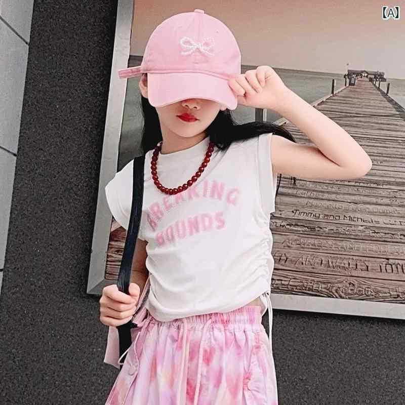 キッズ 子供 半袖ショートトップス パンツ ダンス 衣装 セット ヒップホップ ストリート ステージ パフォーマンス ファッション カラフル レジャー 普段使い使い 韓国 おしゃれ かわいい