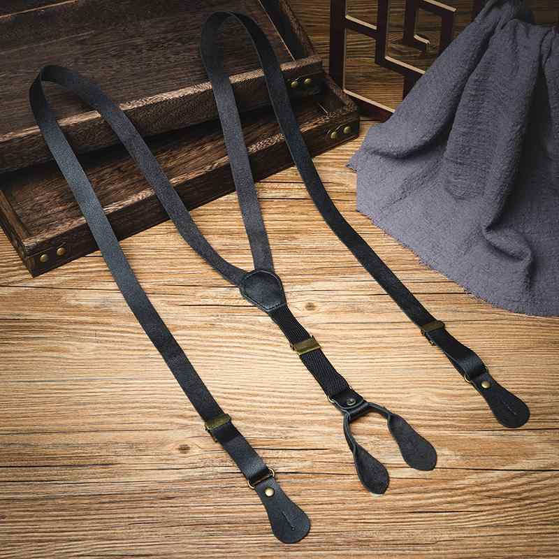 サスペンダー 幅15cm長さ110cm カジュアル クリップ ユニセックス Y型 ボタン式 滑りにくい ストレッチ性 韓国 メンズ パンツ ベルト PU