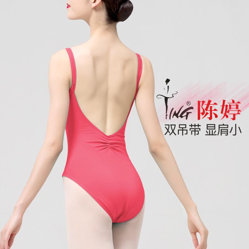 レオタード ダブルスリング 滑りにくい肩 バレエ 練習服 大人 ワンピース ダンス 服 ボディスーツ レディース 美術 テスト 体操服