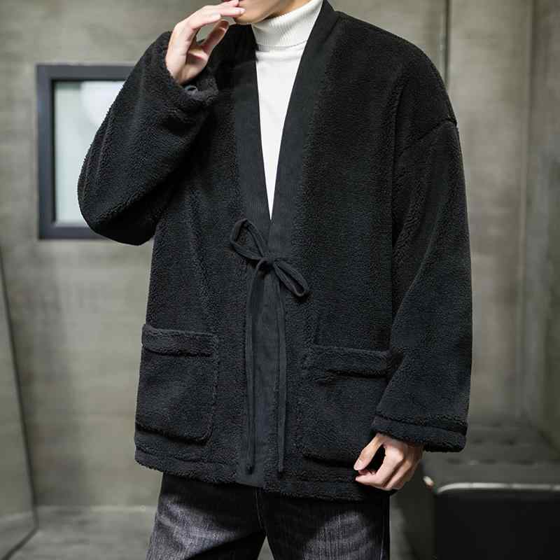 ジャケット メンズ 冬 中華風 唐装 綿 漢服 レトロ 綿 中国 カーディガン 道教 ローブ 綿
