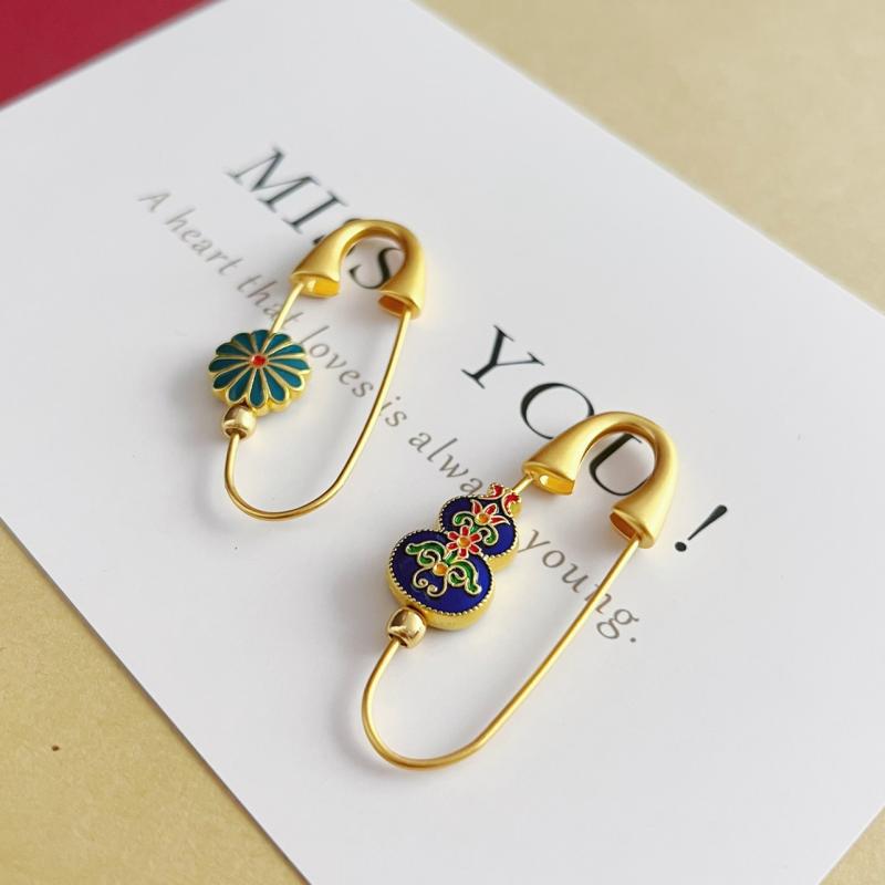 ジャケット ブローチ アンティーク レトロ ピン カーディガン ショール ボタン カラー エナメル バッグ..