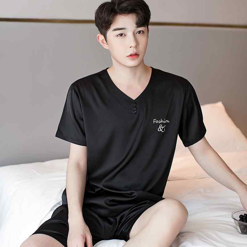 パジャマ ルームウェア メンズ 夏 薄手 上品 ファッション シンプル 大きめサイズ カラバリ豊富 半袖 ..