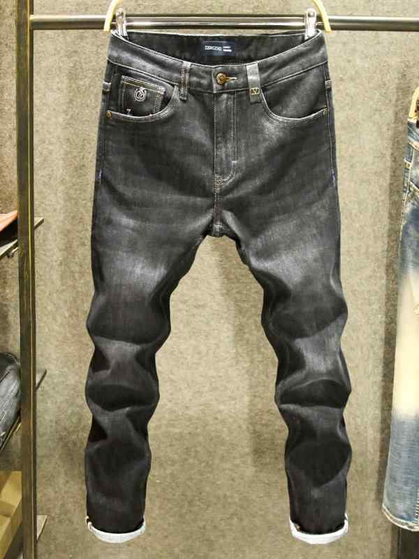 メンズ デニム おしゃれ Gパン カジュアル ジーンズ スリムフィット 春秋 ストレッチ ブラック 快適 ロングパンツ