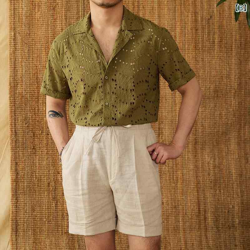 カジュアルシャツ シャツ シンプル カジュアル おしゃれ スタイリッシュ 紳士 大人 メンズ ファッション 大きめサイズ 夏