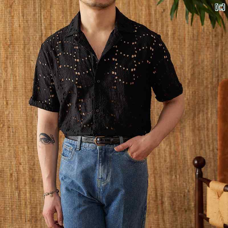 カジュアルシャツ シャツ シンプル カジュアル おしゃれ スタイリッシュ 紳士 大人 メンズ ファッション 大きめサイズ 夏