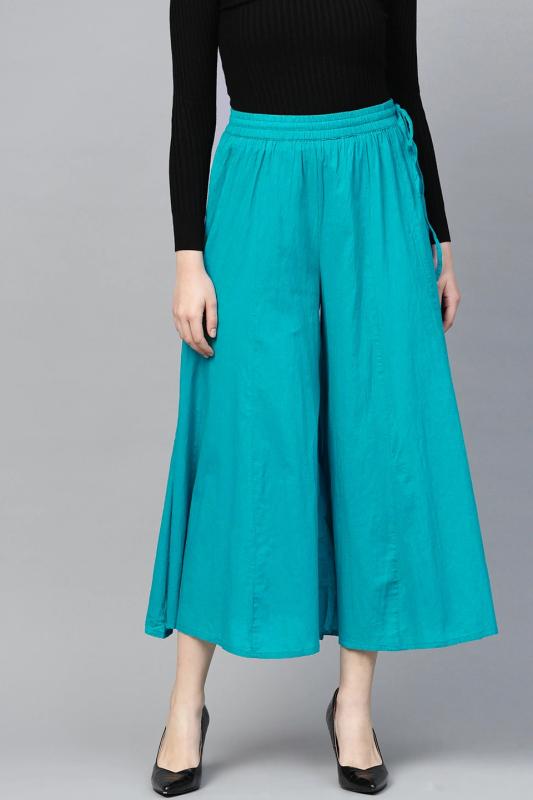 インド 民族衣装 パンジャビ レディース ワイドレッグパンツ レディース 秋 薄手 ハイウエスト ロングパンツ 民族風 綿 コットン