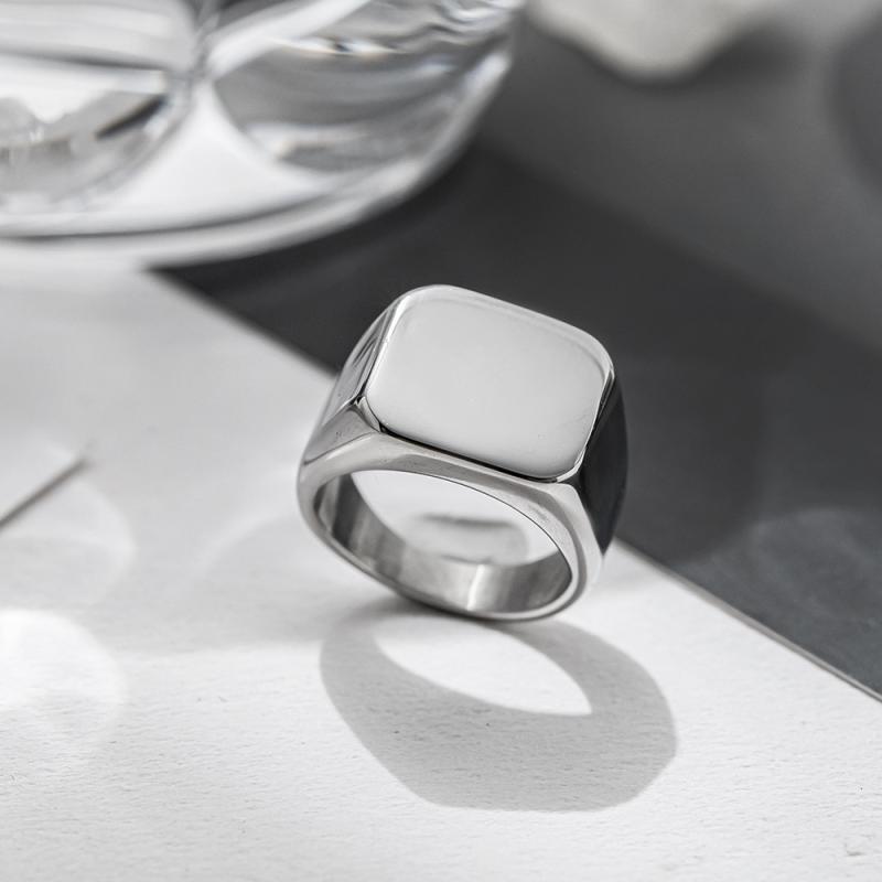 リング アメリカ メンズ シンプル チタン鋼 ホワイト レディース アクセサリー オールシーズン 指輪 リング