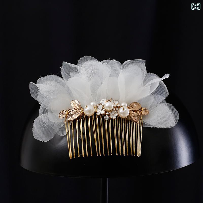 ウエディング 花嫁 ヘッドドレス ヘアピン ヘアアクセサリー 髪飾り イヤリング ア...