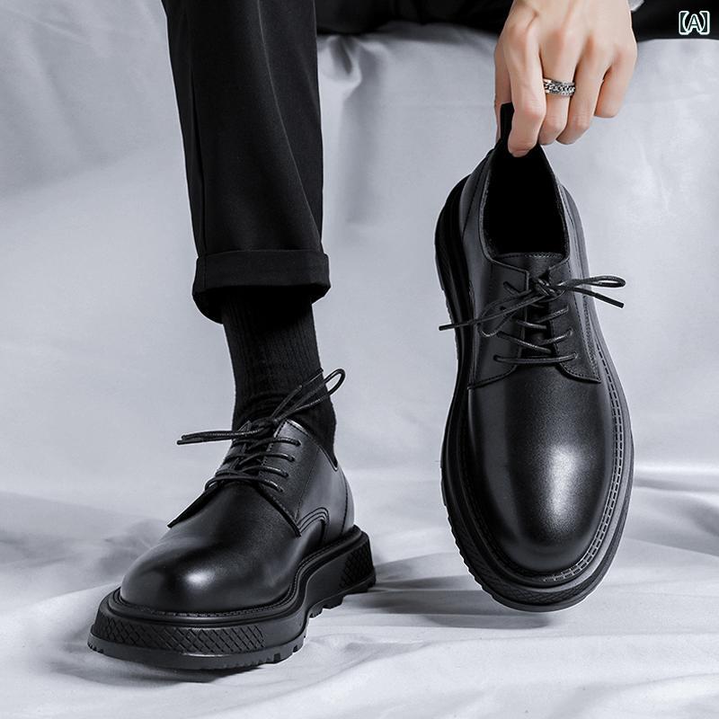 メンズ カジュアル ビジネス オフィス 紳士 レザーシューズ 革靴 パーティ マルチシーン ブリティッシュ スタイリッシュ オックスフォード