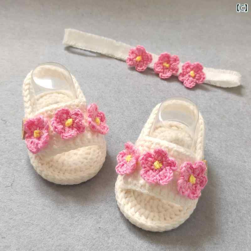 セキュアデポのベビー フロアシューズ 新生児 サンダル 夏 綿 女の子 赤ちゃん ソフト ボトム シューズ 軽量 かわいい リトル プリンセス ウール ステップシューズ｜アングル3