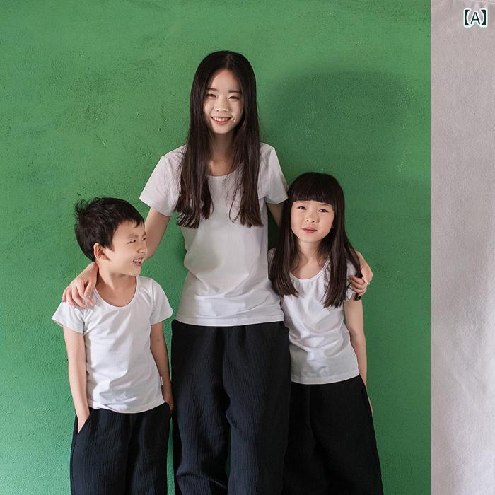 楽天セキュアデポ親子服 お揃い ペアルック ファミリー リンクコーデ Tシャツ メンズ レディース 母娘 男の子 女の子 子供 カジュアル リゾート 旅行 家族写真 夏 ビーチ 大きめサイズ