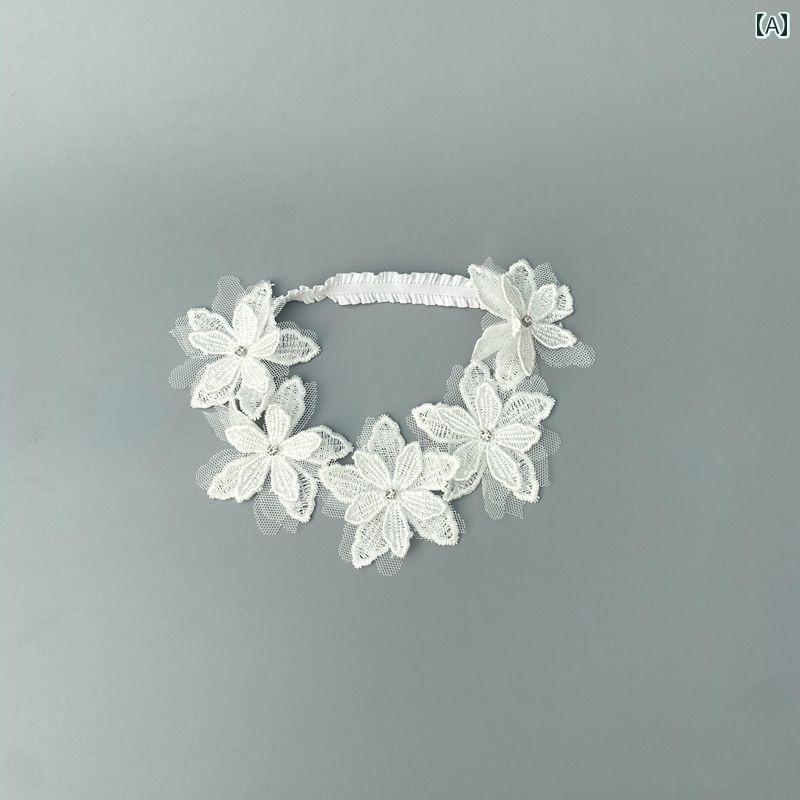 ヘアバンド ベビー ヘッドバンド フォト 撮影 かわいい 髪飾り 出産祝い 新生児 女の子 赤ちゃん プリンセス フラワー アクセサリー レース