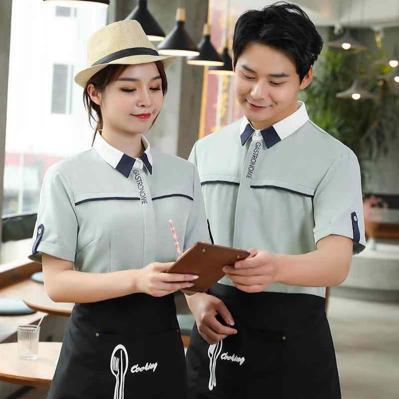 レストラン 制服 ユニフォーム レディース メンズ ウェイター カフェ レストラン 洋菓子店 作業着 夏