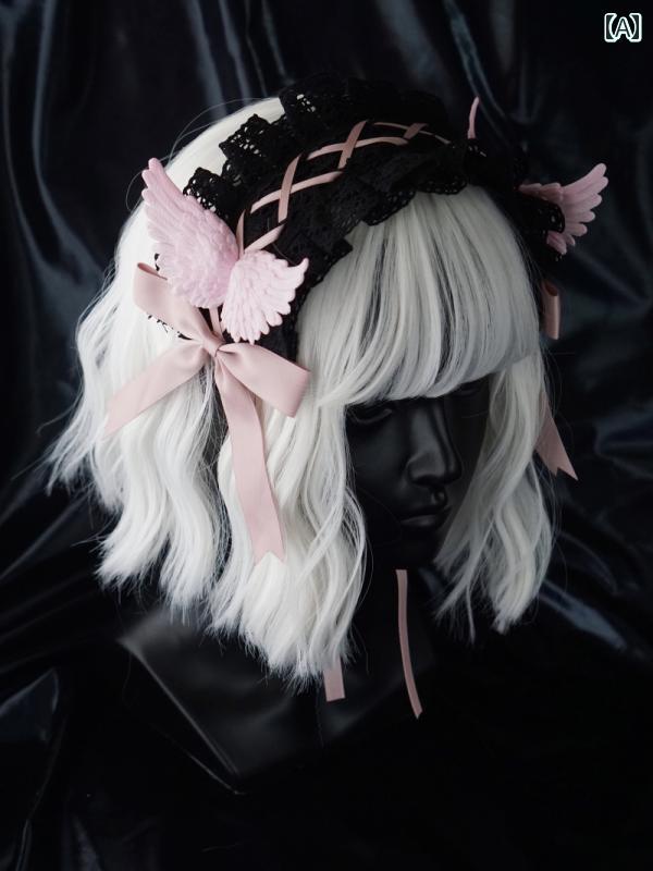 ヘアアクセサリー ゴシック リボン レディース 女の子 カチューシャ 髪飾り レース クラシック レトロ 個性 ロリータ かわいい