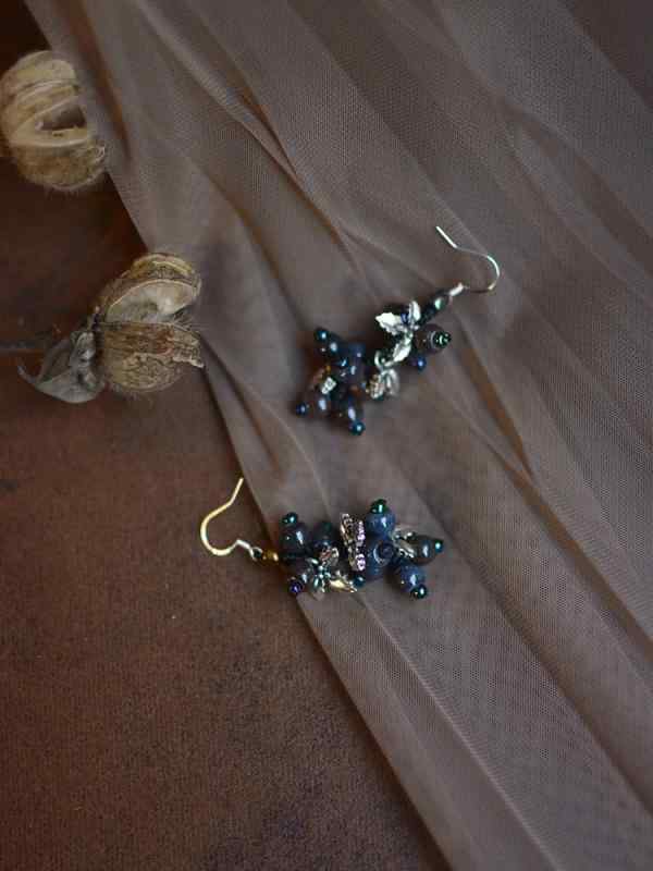 ピアス 大人かわいい レディース アクセサリー ジュエリー 雑貨 山 果物 シンプル 編み込み イヤーフック ピアス 耳飾り