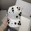 帽子 キャップ レディース おしゃれ ファッション 重厚 花 ひさし 屋外 サンシェード 野球帽 コットン レジャー 花柄 ホワイト