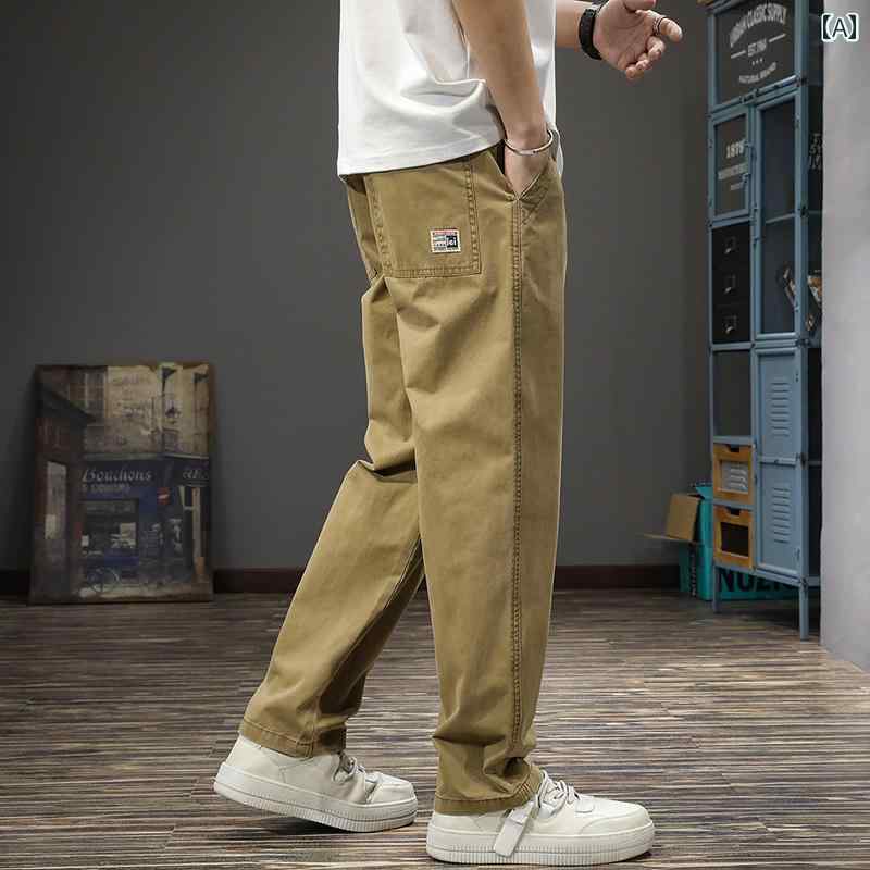 メンズ パンツ アウトドア ワーク 作業着 動きやい 紳士服 メンズ ボトムス 長ズボン カジュアル 普段使い生活 シンプル 春 レトロ ストレート