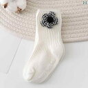 子供 靴下 綿 秋冬 赤ちゃん プリンセス ミドル ふくらぎ 黒 白 市松模様 春秋 子供 春 綿靴下 薄手