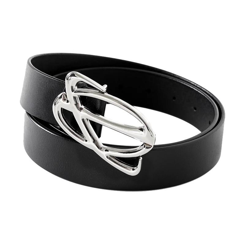 ベルト メンズ レディース兼 シルバー バックル メンズ レディース 装飾 スカート パンツ シンプル ブラック カジュアル ジーンズ 上品 ワンポイント おしゃれ