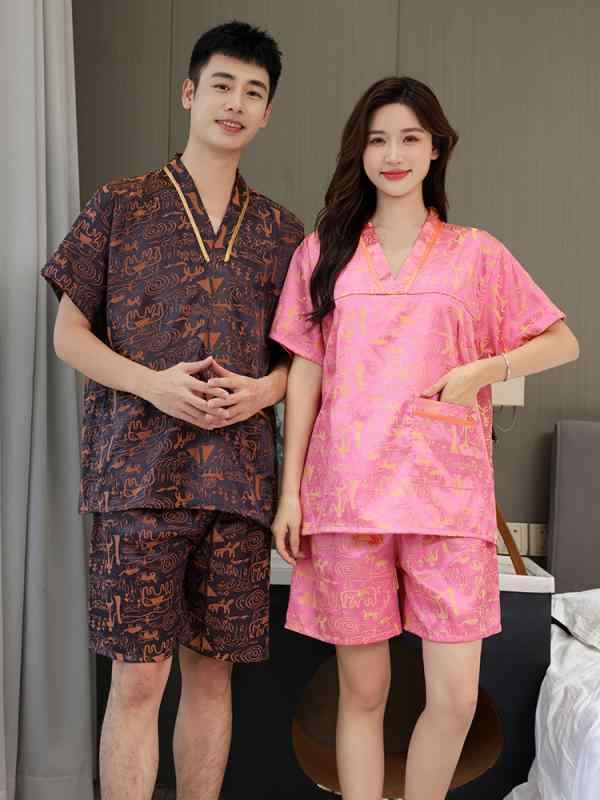 マッサージ ウェア 温泉 スーツ ウェア インナー ズボン ナイト ルーム パジャマ パンツ トップス セット 衣料品 メンズ レディース兼 ユニセックス