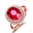 アクセサリー 指輪 フェイク ルビー ラビリング レッド ビジュー リング 18K ローズ ゴールド シルバー メッキ レディース アクセサリー オールシーズン