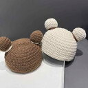 秋 冬 ニット ウール 帽 Nezha 手編み 帽子 女性 暖かい かわいい おしろ 帽 プルオーバー 帽子