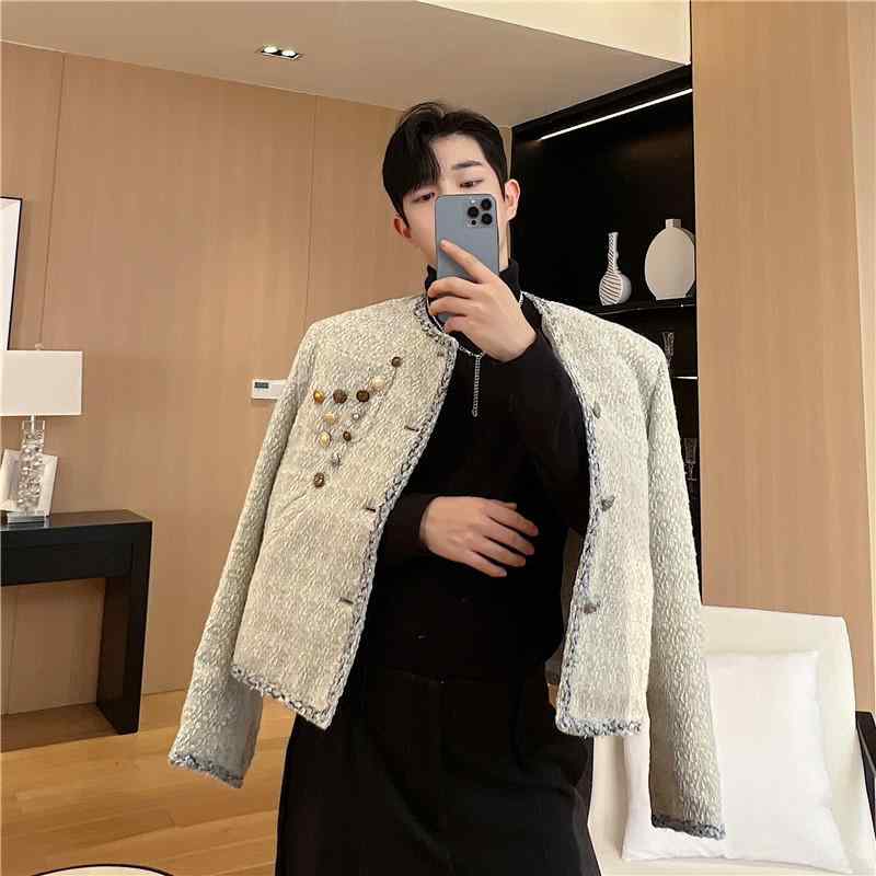 Other Apparel - ジャケット メンズ 秋 冬 ウール トップス グレース モール フレグランス 韓国 ハイエンド カーディガン
