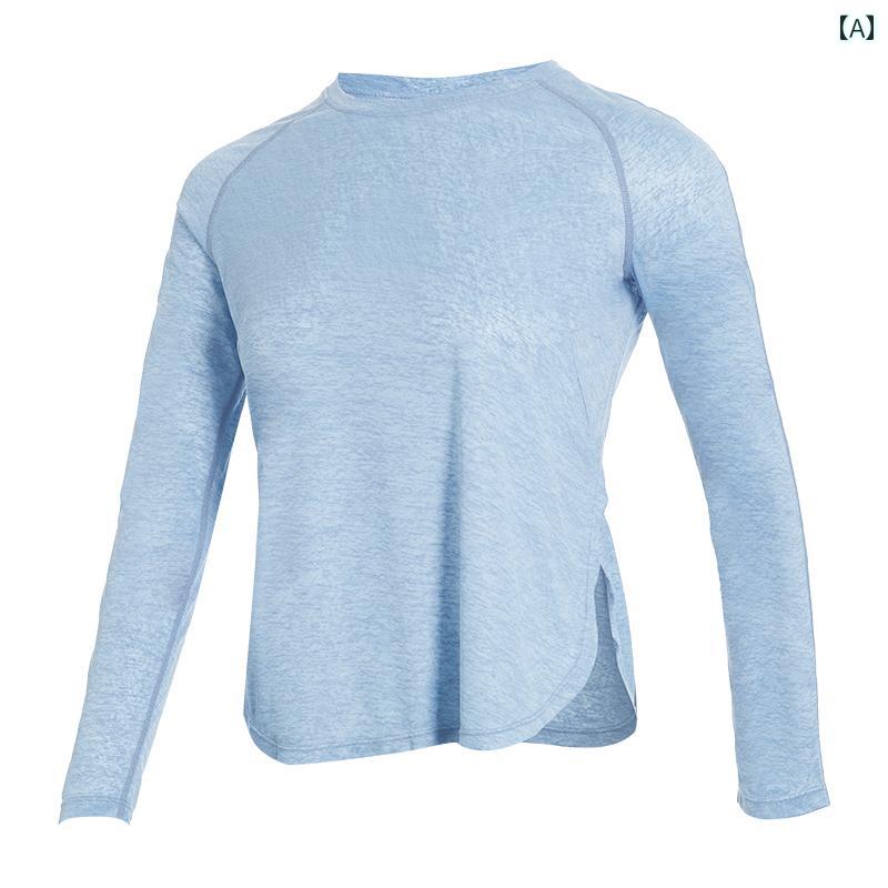 Ladies Wear - ランニング レディース トップ トレーニング ヨガ 秋冬 ウェア スポーツ フィットネス 長袖 ポリエステル レディース 通気性 速乾