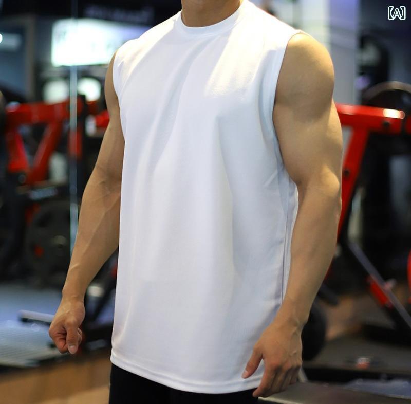 メンズ 夏 ノースリーブ マッスル ランニング シャツ 筋肉 アピール 肉体美 筋肉質 韓国 フィットネス ブラザー スポーツ T コットン 通気性 トレーニング ベスト