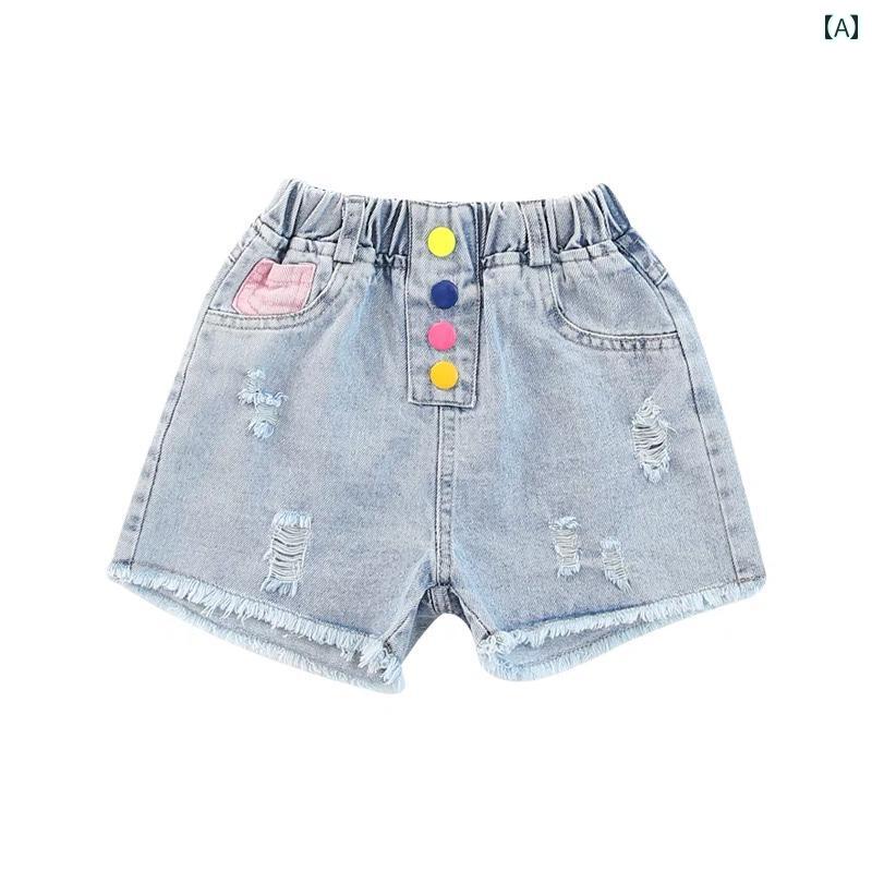 パンツ キッズ ファッション 子供用 デニムショートパンツ 子供用 夏 韓国 おしゃれ 中 大 子供用 快適 洋風 夏服