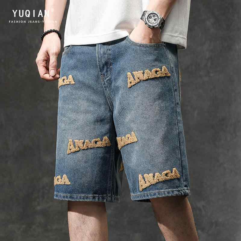 ハーフパンツ アメリカン ボトムス 半ズボン ショーツ ショート ウェア ハーフ デニム ストレート 刺繍 衣料品 アウトドア スポーツ スリム ワーク カジュアル メンズ 夏