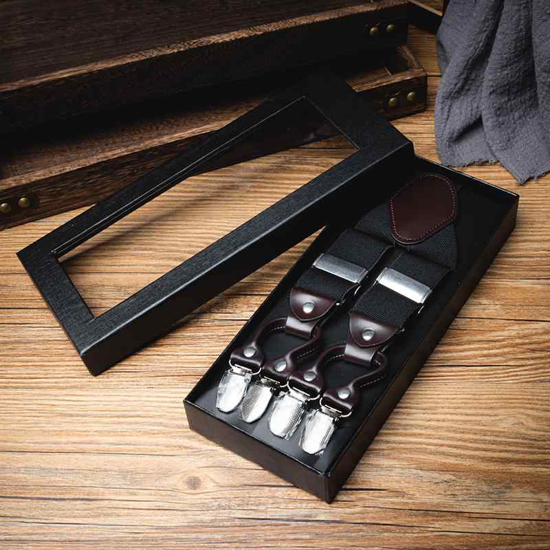 サスペンダー レトロ クリップ パンツ ズボン ベルト ユニセックス ショルダーストラップ 英国 PU 韓国 シンプル 幅35cm メンズ 大人