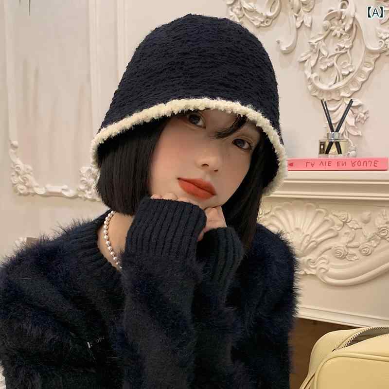 帽子 防寒 あったかい 秋冬 女性 黒 ニット 漁師 大きい 頭囲 バケット 小さい