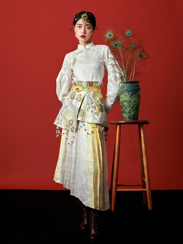 シャツ トップス ガードル スカート アクセサリー レディース おしゃれ ファッション レトロ レディース プリーツスカート エスニック コットン