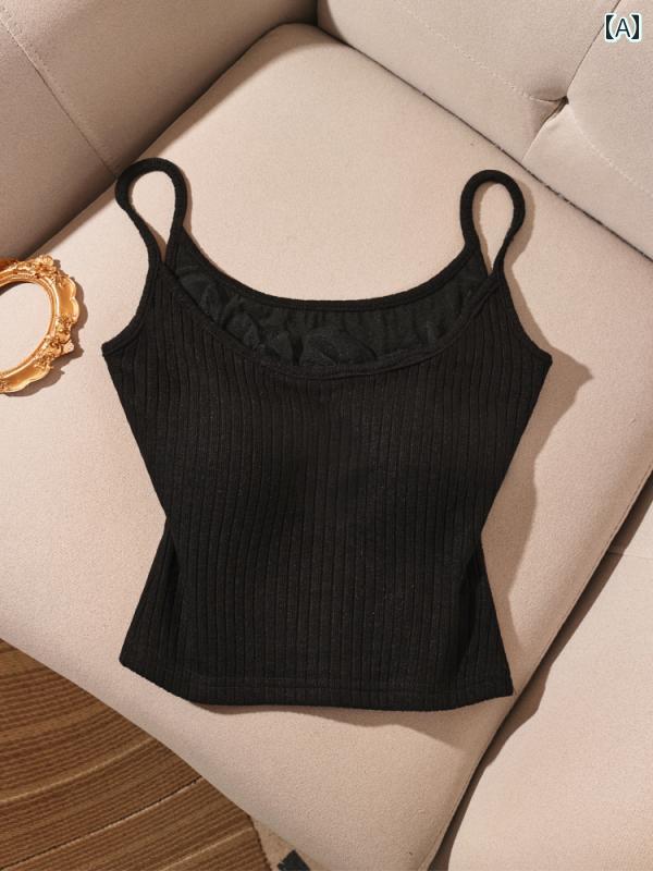 レディース フレンチ キャミソール モテ服 スタイリッシュ レイヤード かわいい おしゃれ 韓国 イベン..