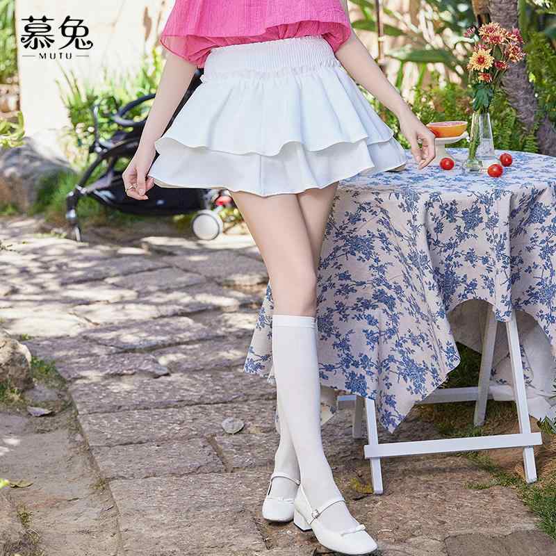 スカート レディース ボトムス バレエ ホワイト ケーキ パフ 女性 夏 ハイウエスト スリム スタイリッシュ ガール a ライン