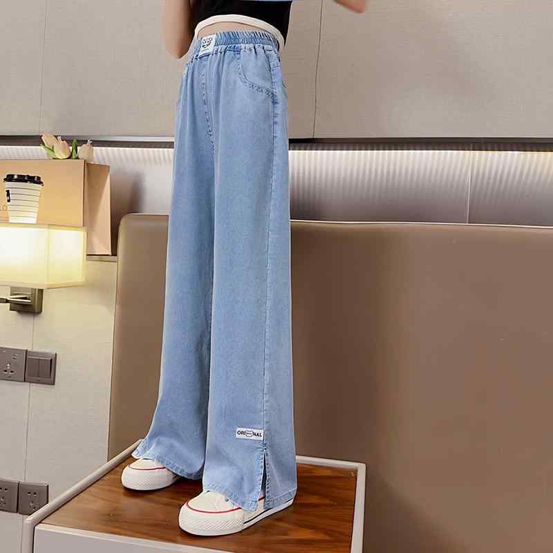 デニム パンツ キッズ ファッション パンツ ズボン ボトムス ロング レッグ スリム 女の子 ストレッチ カジュアル 衣料品 子供 夏