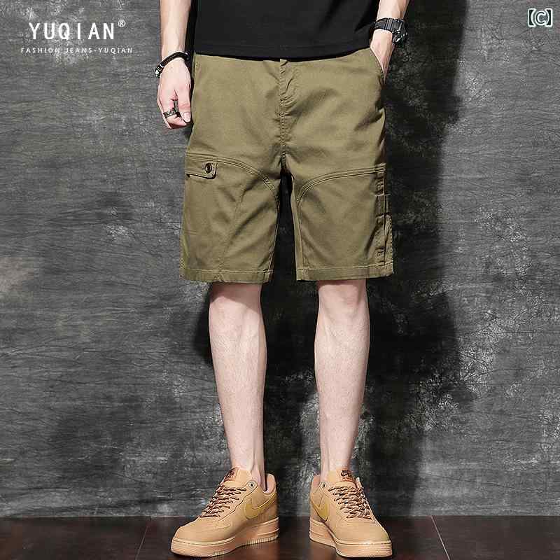 ハーフパンツ 半ズボン メンズ 夏服 薄手 ひんやり 涼しい 快適 軍事風 トレッキング カーゴ パンツ 五分丈 スポーツ アウトドア カジュアル メンズ シンプル ゆったり