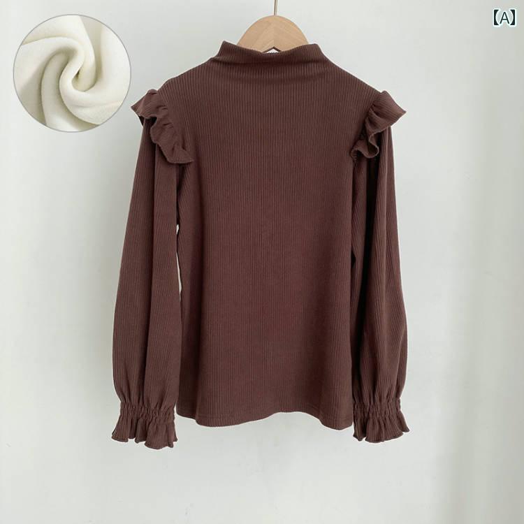 スカート シャツ 女の子 ガールズ サスペンダー スーツ 秋冬 韓国 裏起毛 長袖 レイヤリング 子供 2点 セット