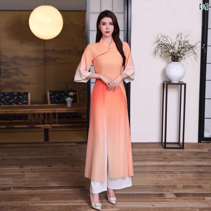 レディース レディース ユニフォーム 制服 スーツ エステ 美容 施術 セラピスト スパ リラックス マッサージ サロン オレンジ ロング丈 ヒーリング 癒し エレガント