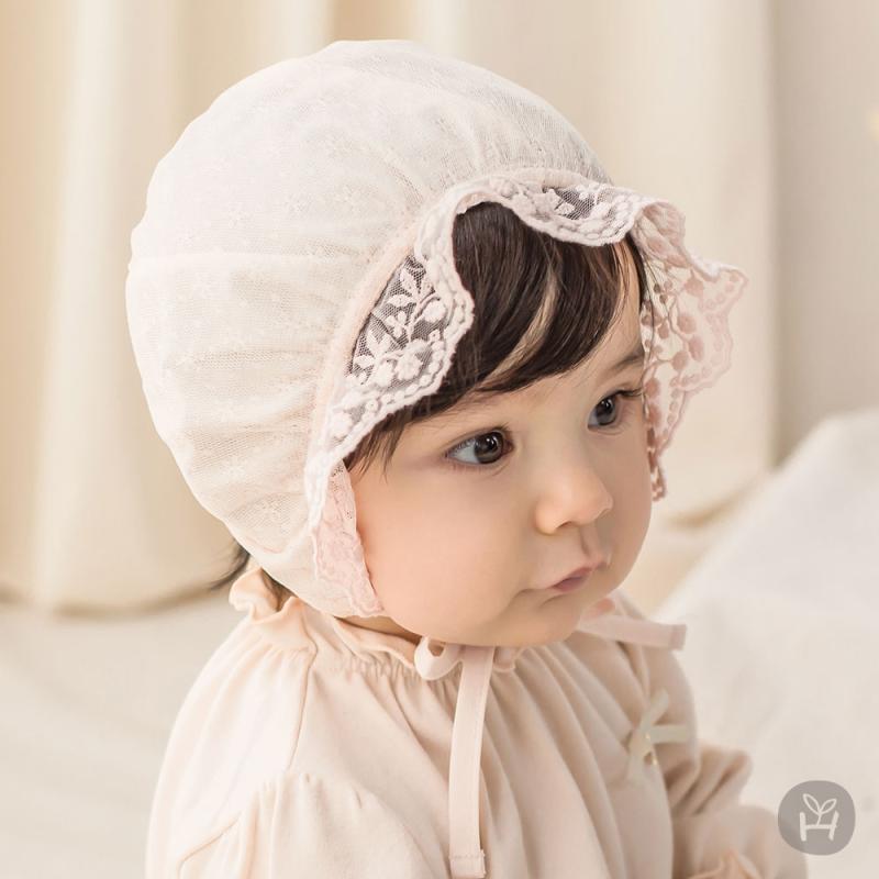 ベビー 帽子 ボンネット キュート 撮影 レース ひも 衣料品 頭 ヘッド 保護 韓国 かわいい 幼児 赤ちゃん 装飾 春夏 屋外 外出 レジャー 幼児 子供