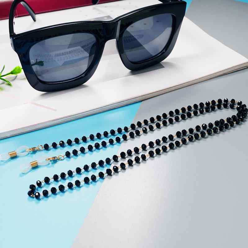 メガネ チェーン 老眼鏡 黒 多 滑りにくい 吊り下げ ネック ストラップ サングラス 落下防止 小物 マス..