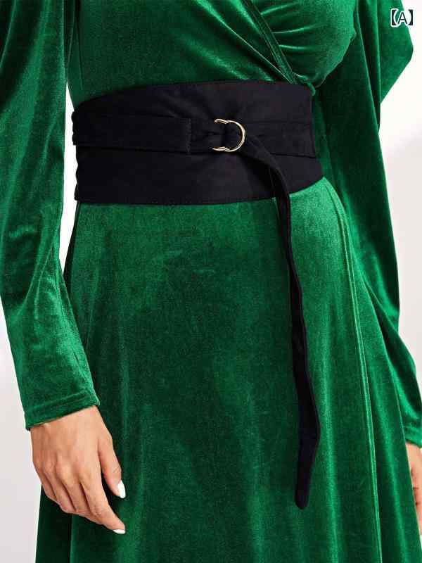 レディース ウエスト バンド ワイドベルト ブラック レースアップ ウエストマーク アップ効果 アクセント ドレス コート イン おしゃれ シンプル 普段使い使い 快適アイテム